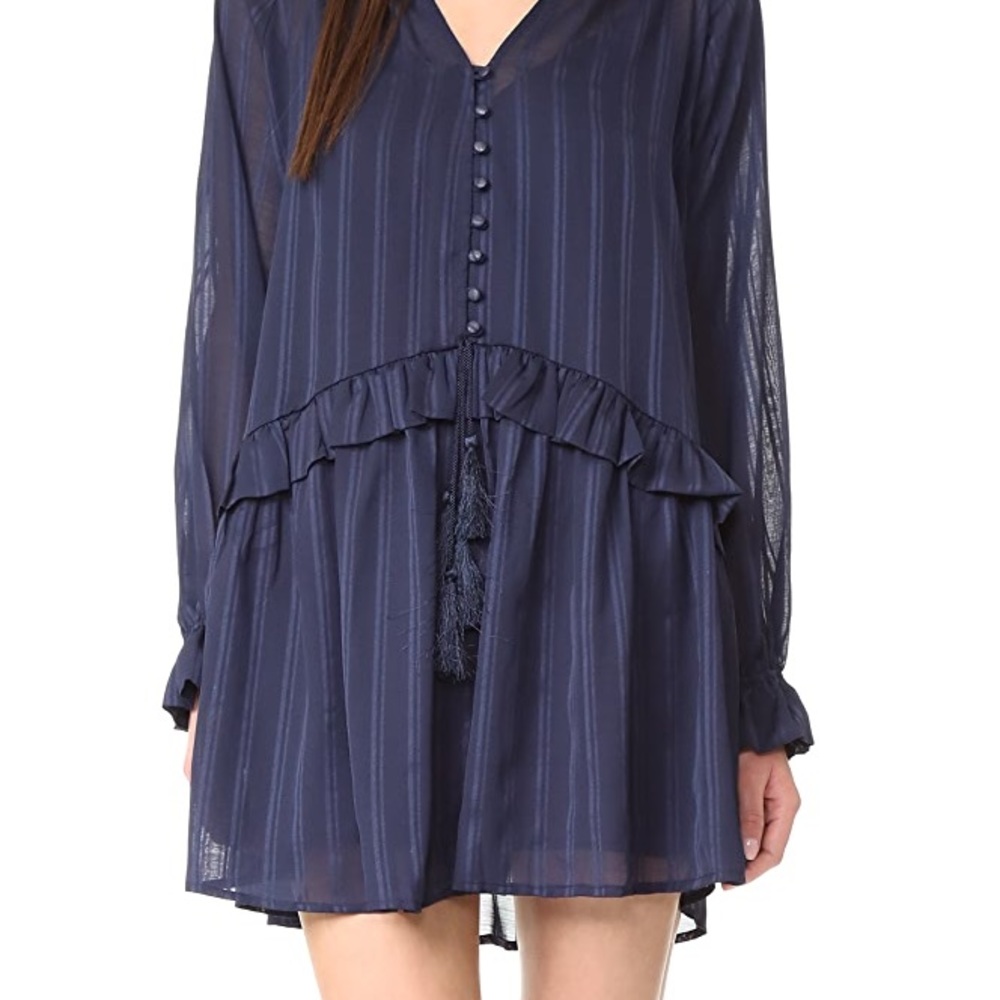 Line + Dot Navy Desi Dress with slip